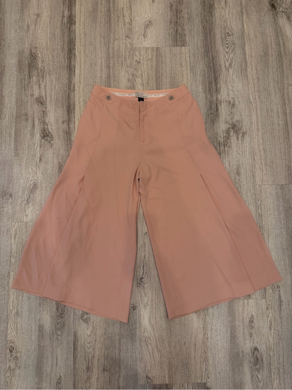 Anthropologie Essential Culotte Peach Pink Wide Leg Pants Size 2